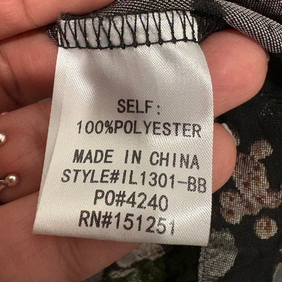 Baltic Born Velvet Kimono with Floral Design Size L/XL - Picture 8 of 10